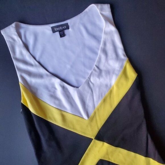 🍁Bebe Color Block Hip Hugging Dress - Picture 3 of 8